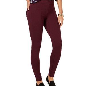 Style & Co Navy rayon blend seam front ponte knit leggings, 24W, NWT